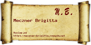Meczner Brigitta névjegykártya